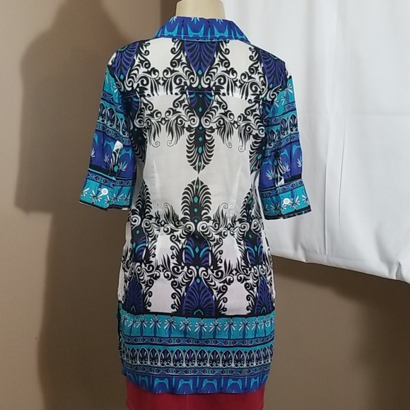 KAREN KANE COTTON/ SILK BLOUSE IN MEDIUM - Picture 4 of 9